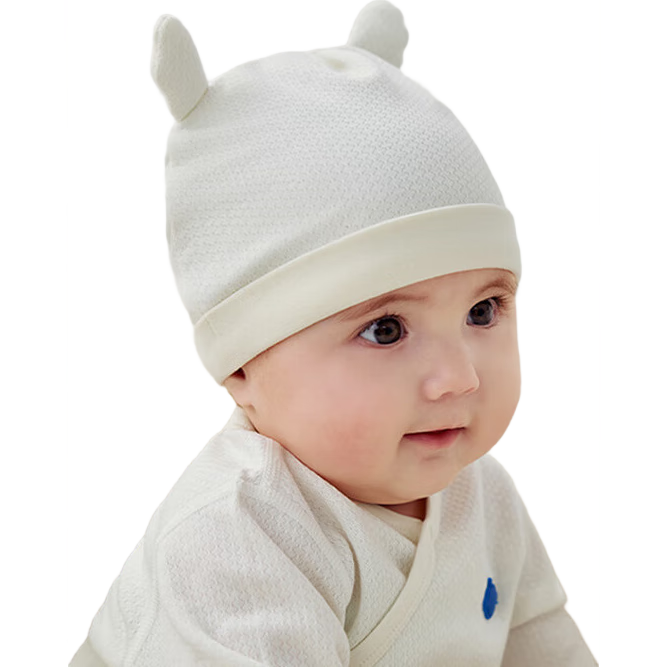 Babycare Camellia Newborn Baby Infant Soft Cap Shell White M