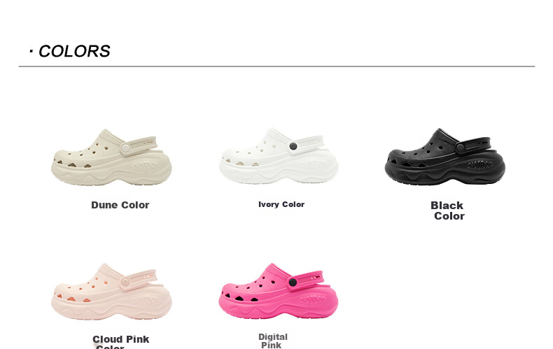 QIAODAN Women's Hamburger Perforated Shoes, Sneakers, Casual Shoes, Breathable Soft-Soled Sandals for Summer, Thick-Soled Height-Increasing Slippers for Wome 16