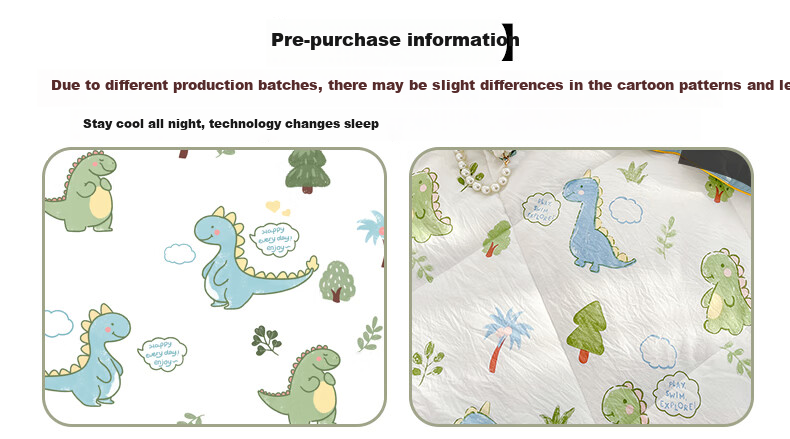 Wuyinliangpin Class A 20% Soybean Fiber Air Conditioning Quilt, Washable Summer Cool Quilt, Double Bed Comforter, 200*230cm, Dinosaur Planet Desig 9