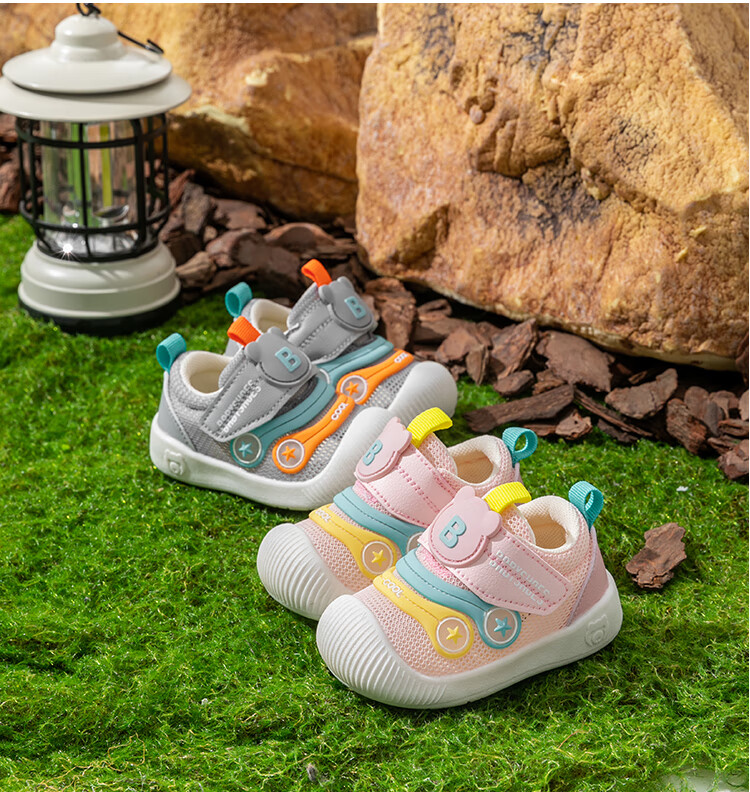 Tomberk Toddler Shoes Baby Girl Shoes Boys New Caterpillar Soft Sole Non-slip Breathable Mesh Shoes Gray Size 20 6