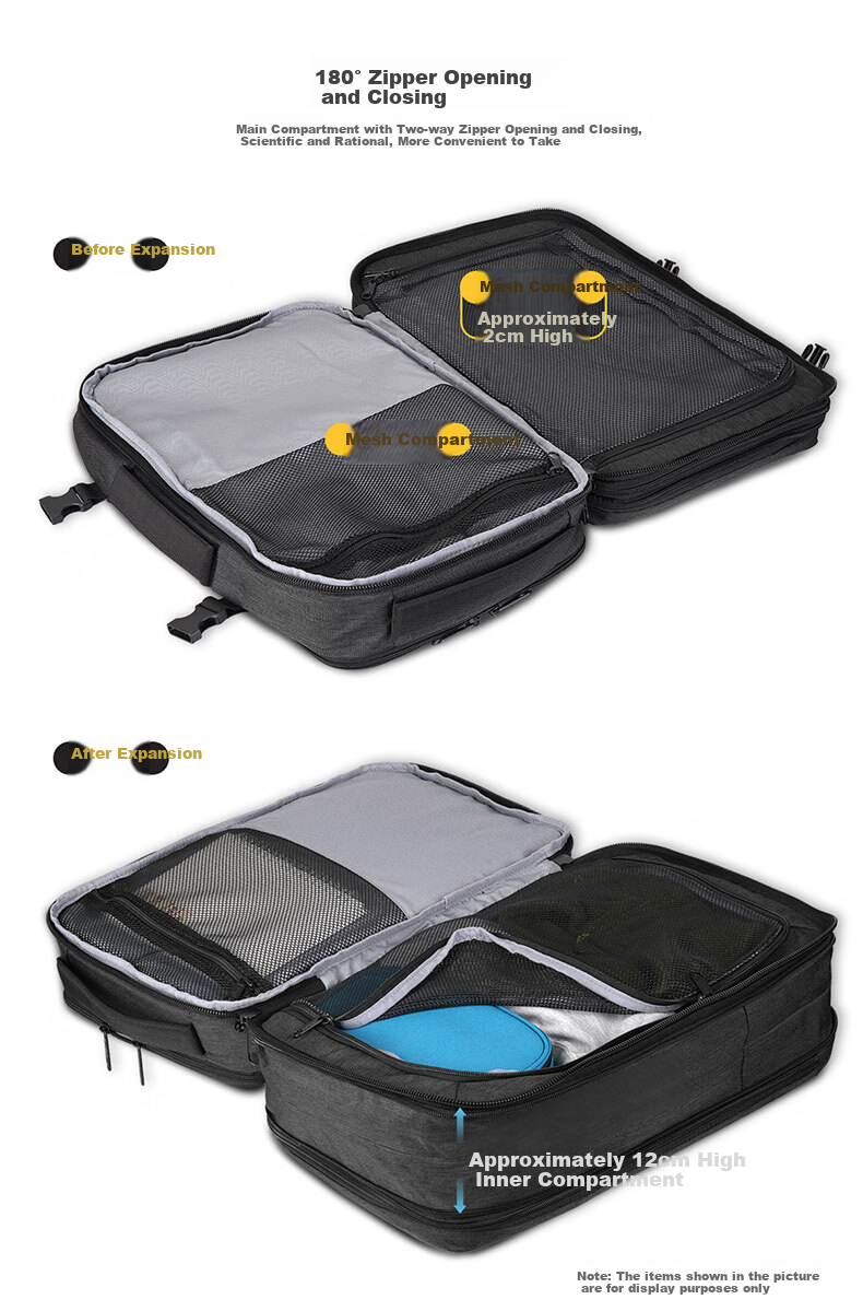 CAT Backpack, 15.6-Inch Laptop Bag, Business Backpack, Travel Bag, Large Capacity Expandable, Simple Gift, Black, 84503 8