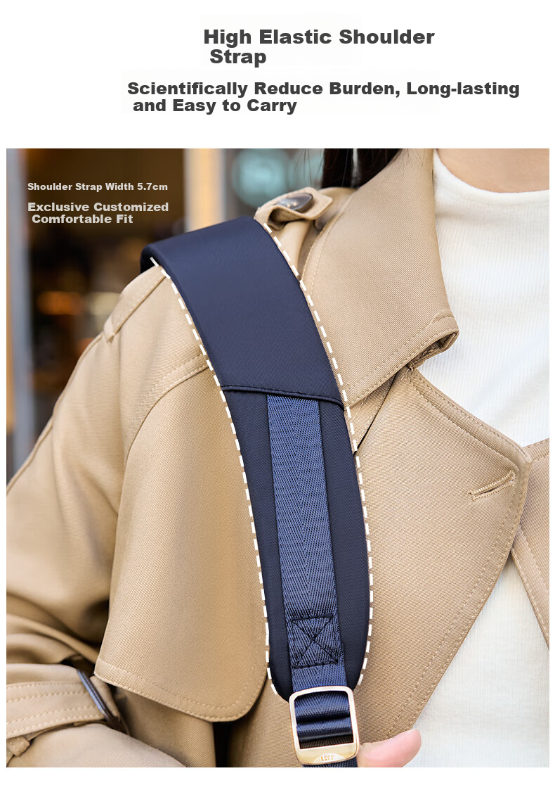 Laifu Backpack for Women, 2026 New Fashionable Commuter Casual Large Capacity Versatile Travel Backpack 8