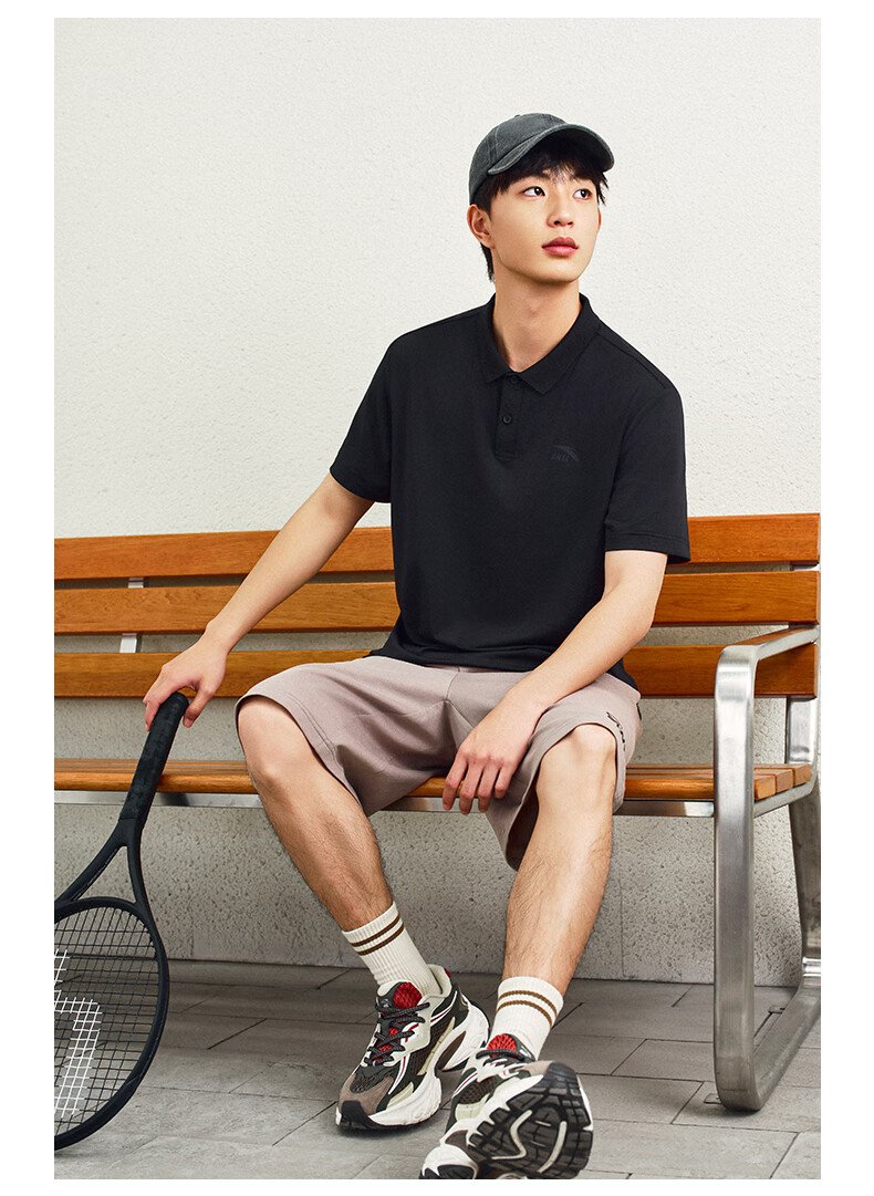 Anta Xingdong Polo | Casual Collared Short Sleeve Men's Summer Quick-Dry Business Commuter Colorful Polo Shirt Top 16