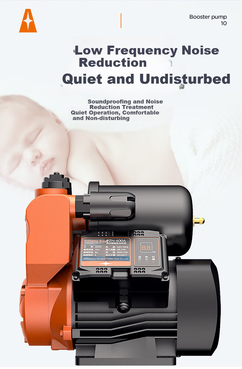 PUANGD Booster Pump, Household Self-Priming Pump, No Adjustment Required, Pressure Boosting Pump for Water Heater And Tap Water Pipeline, Fully Automatic Water Pump 14