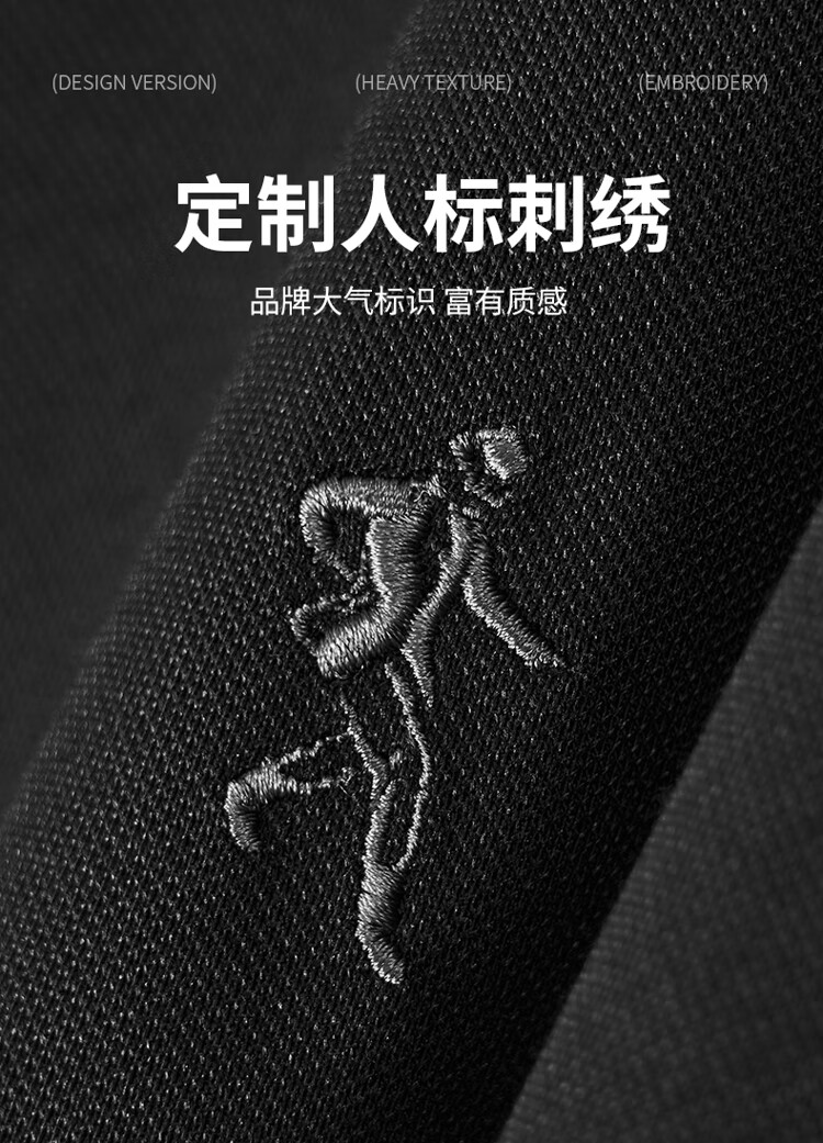 DANCING WOLVES [Mulberry Silk] Cool And Breathable Summer Commute Men's Short-Sleeve POLO Shirt, 001 Black, 2XL (185) 3