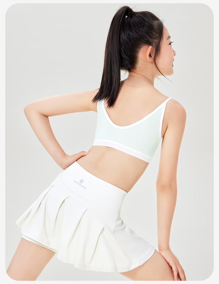 Jiusuiban Children's Underwear Girls 80 Modal Silk-Infused Developmental Bra 8-10 Years Old Anti-Protrusion Slim Camisole Vest 13