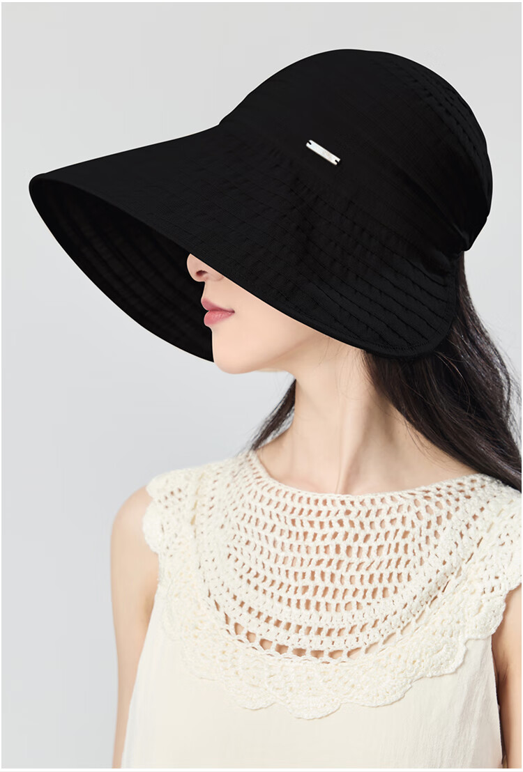 JIUMU Linen Sun Protection Hat, Women's Sun Hat, Fisherman Hat, Summer Cooling Cap, Hiking Face-Covering UV Protection Cap 6