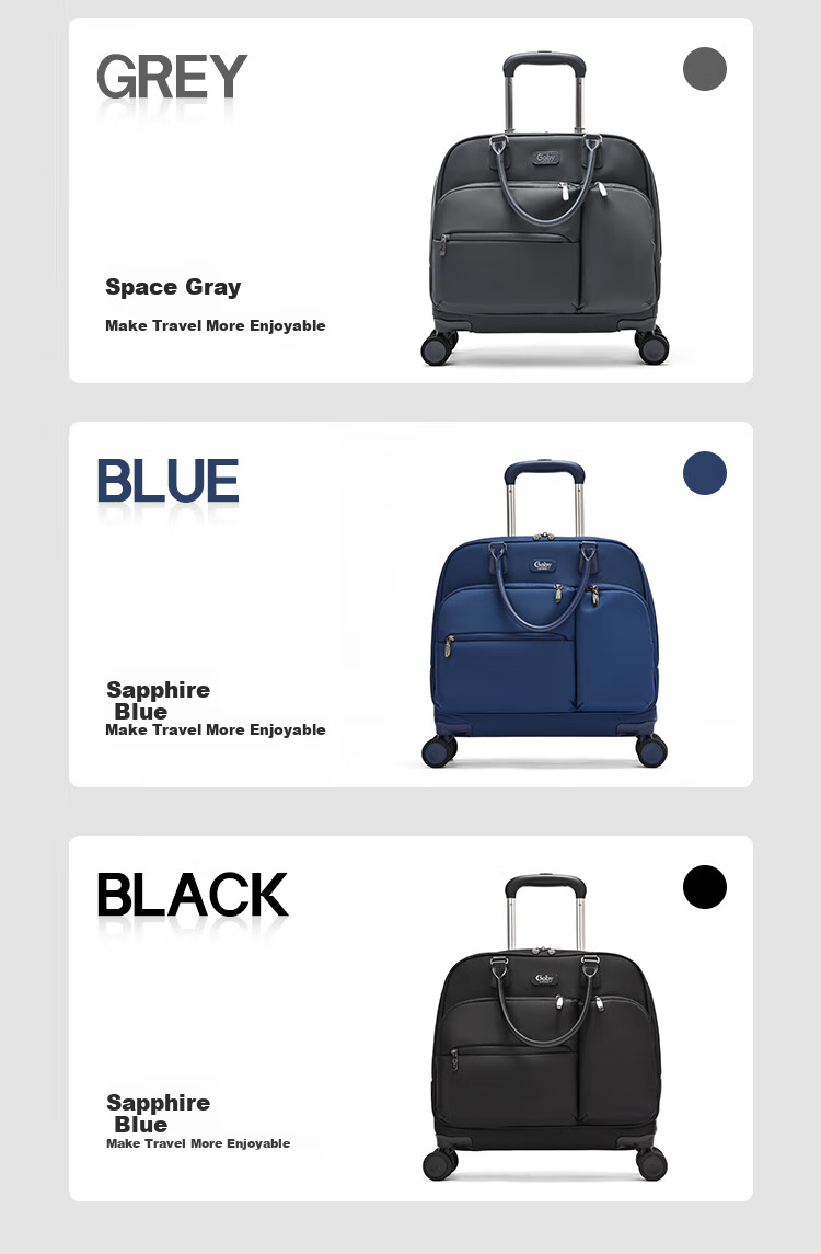 Goby Trolley Suitcase, Small Lightweight Carry-On, Waterproof Luggage, Sapphire Blue, 18 Inches 8