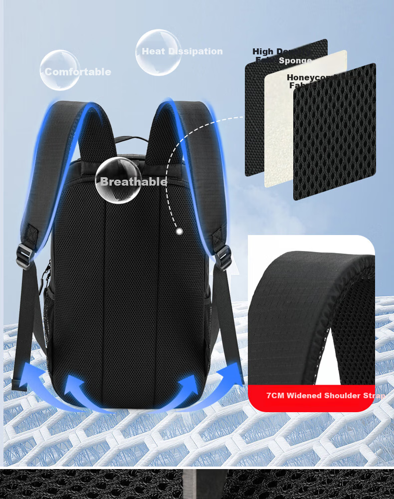 361° Men's Backpack, Commuter Business Backpack, Large Capacity, Lightweight, Waterproof, for Business Trips And Travel, Laptop Bag, Black 12