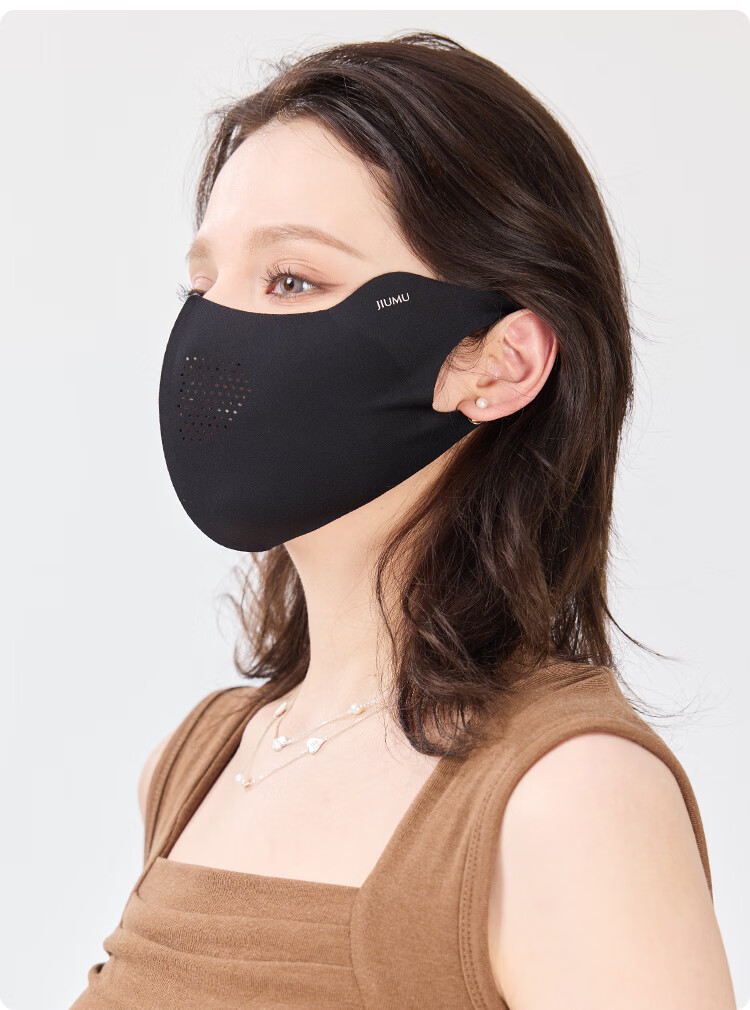 JIUMU Ice Silk Sun Protection Mask for Men and Women Summer UV Protection Cycling 3D Eye and Full Face Shield 15