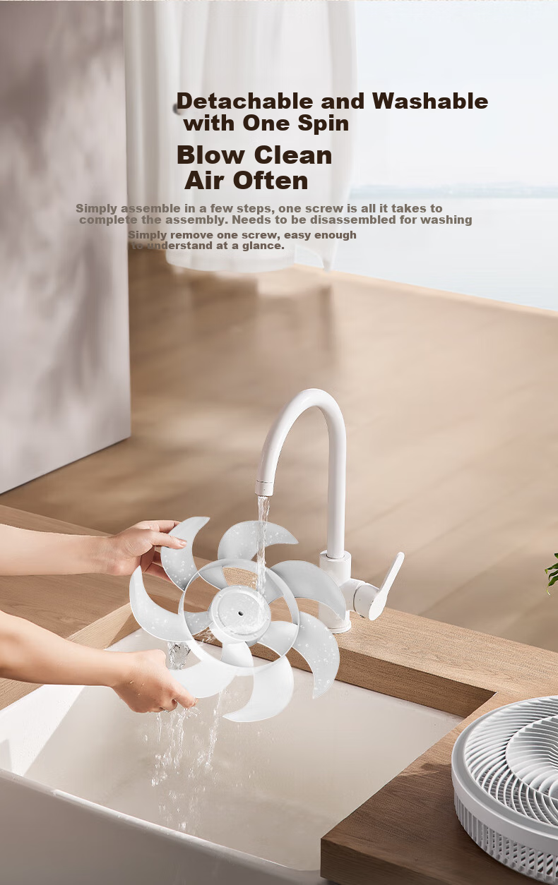 AIRMATE Electric Fan, Home Soft Wind Floor Fan, Desktop Small Fan, High Air Volume, Voice Control, Remote Control, Energy-Saving, Oscillating, Dormitory Seven-Blade Quiet Standing Fan FS35-SR106 17