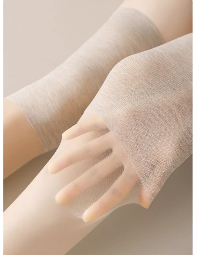 LangSha Women's Knee-Protection Stockings for Air-Conditioned Rooms, 7A Antibacterial Summer Mid-Calf Cold-Resistant High Knee-High Socks 7