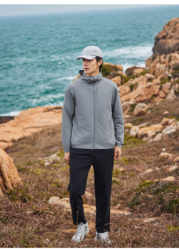 Pioneer Camp Ice Vein Sun Protection Jacket for Men, Summer Outdoor Cool-Feeling Breathable Hooded Long-Sleeve UV-Resistant Fishing Sports Sun Protection Thin Coat 15