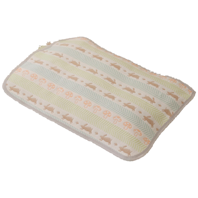 YAZAN Adult Pillowcase, 6-Layer Gauze Pure Cotton Class A, Breathable And Skin-Friendly for All Seasons, Classic Running Rabbit Design, 55*78CM