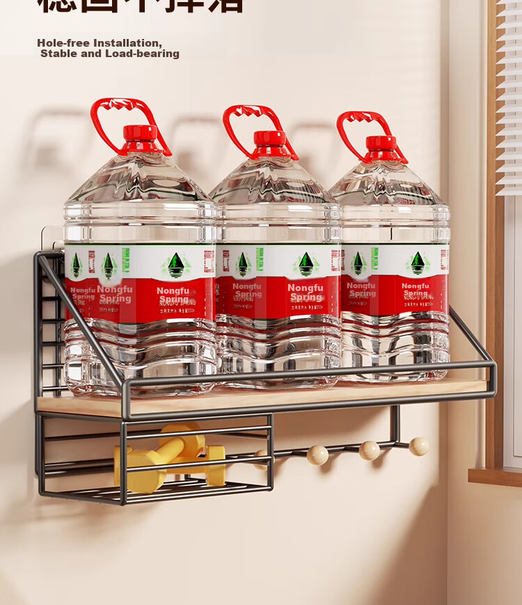 Anerya Wall-Mounted Storage Rack, No Drilling Required, for Living Room Walls And Bedroom Bedside Organization, Wall-Hanging Partition Shelf for Router 11