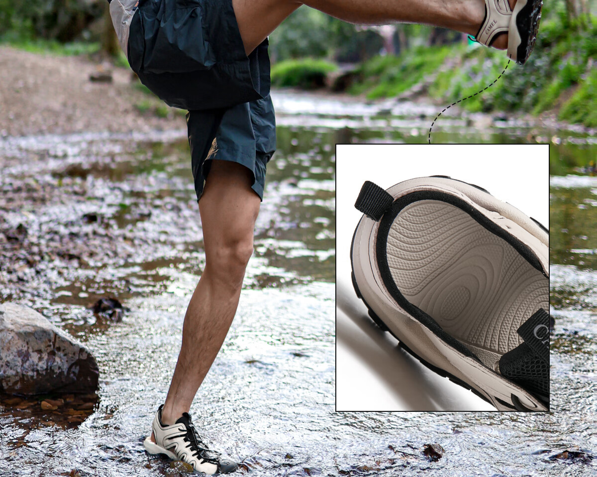 CAMEL Outdoor Water Trekking Beach Breathable Casual Sports Sandals for Men G15M076023 Off-White/Black Size 44 20