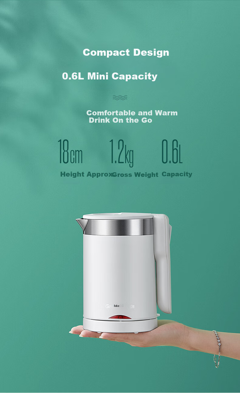 Grelide Electric Kettle, Foldable Water Boiler, Travel Kettle, Outdoor Portable Hot Water Kettle, 0.6L Small Capacity Electric Kettle [With Storage Box] D2606 3