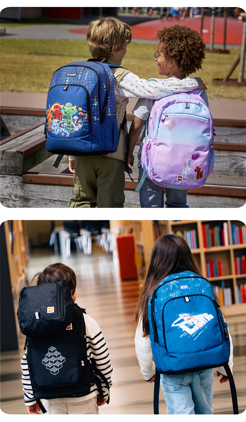 LEGO Children's Backpack for Grades 3-9, Large Capacity Shoulder Bag, Lightweight And Comfortable, Green Ninja, 20236 11