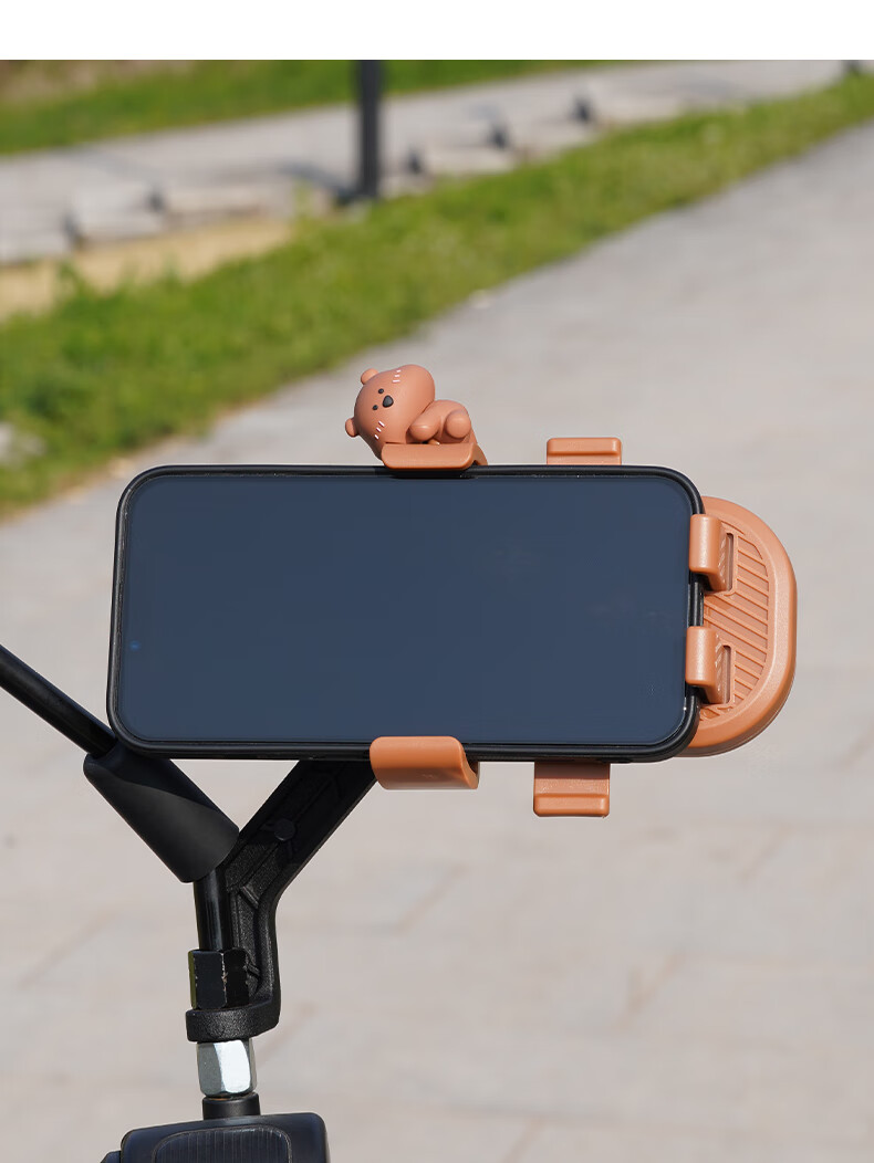 ACRUNU Cartoon Electric Bike Phone Holder Motorcycle Navigation Mount for Food Delivery And Mountain Bikes Bear Stand Model 11