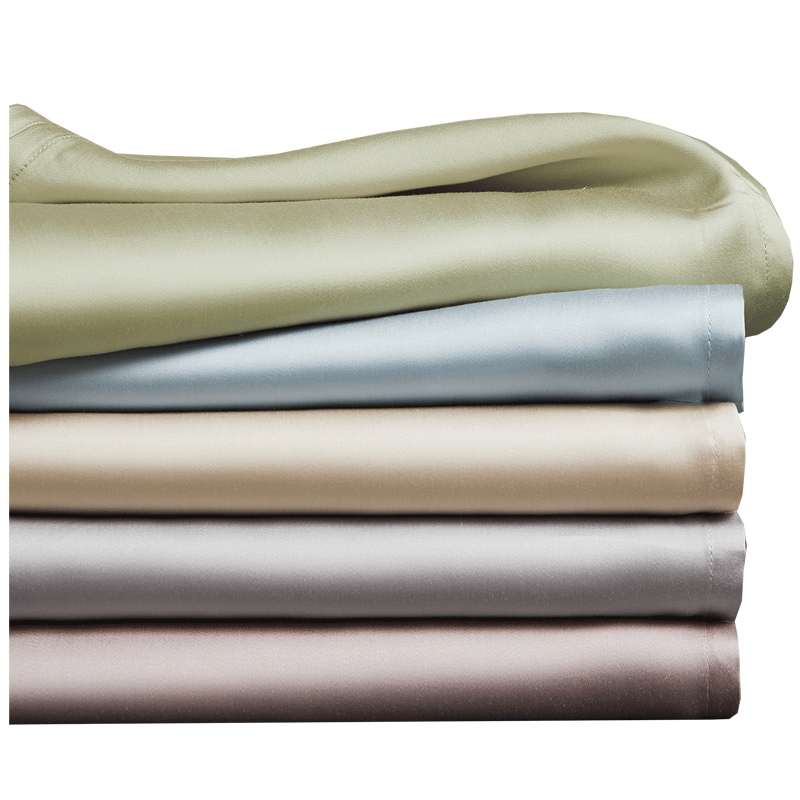 MIDO HOUSE Mingdu 60-Count Tencel Bedsheet Single Piece Solid Color Double-Sized All-Season Flat Sheet, 245*270cm, Light Sprout Gree