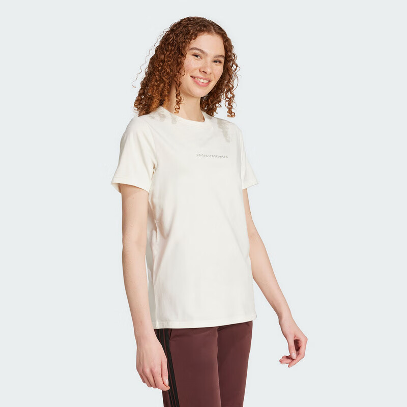 Adidas Women's Sportswear Series W C DDL CAMP T Short-Sleeve JX5322, Han Yu White, L 4