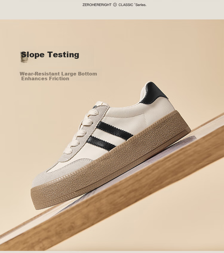 ZHR Women's Lightweight Breathable Mesh Training Shoes Thick Sole Height Increasing Casual Shoes KS75E Beige Black Size 38 3