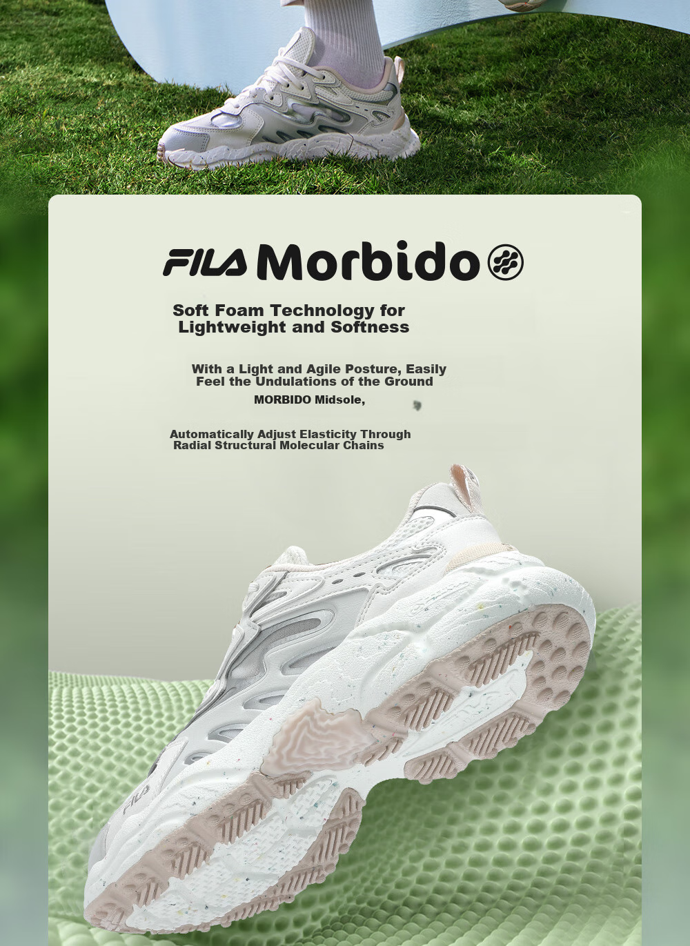 FILA Fern Pattern Sneakers [Yang Mi Style] Women's Dad Shoes Sports Casual Shoes 6