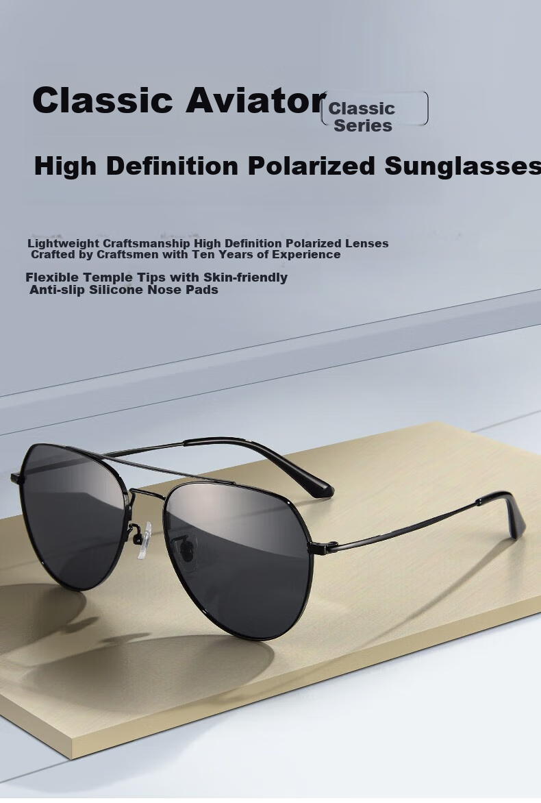 Chuangguo 2026 New Polarized Sunglasses for Men, UV Protection, Anti-Glare, Driving Glasses for Nearsightedness, High-Definition Sunglasses 15