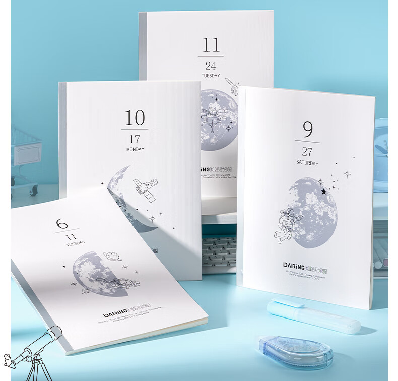 Deli Student Softcover Notebook B5/40 Sheets 12-Pack Wire-Free Binding WB540 (Ask the Sky 9) 2