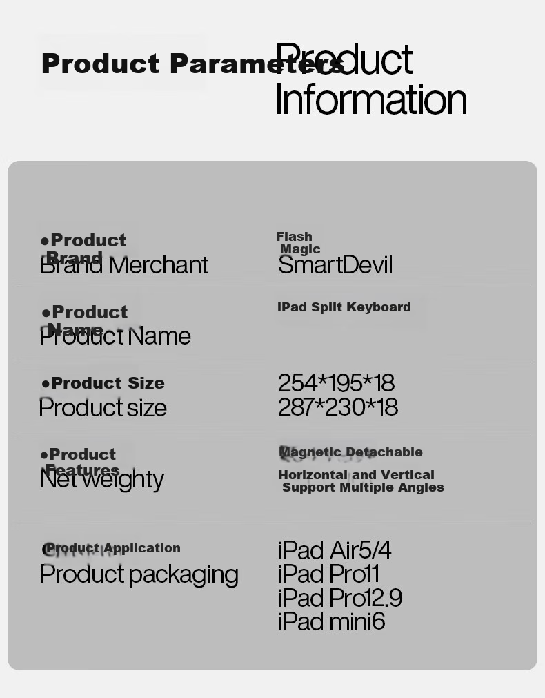 Shanmo IPad Magic Keyboard Case Compatible with Apple Tablets 2025/2022 IPad11 Magic Keyboard Protective Cover 11/10.9 Inch Universal Keyboard Case with Magnetic Detachable Desig 16