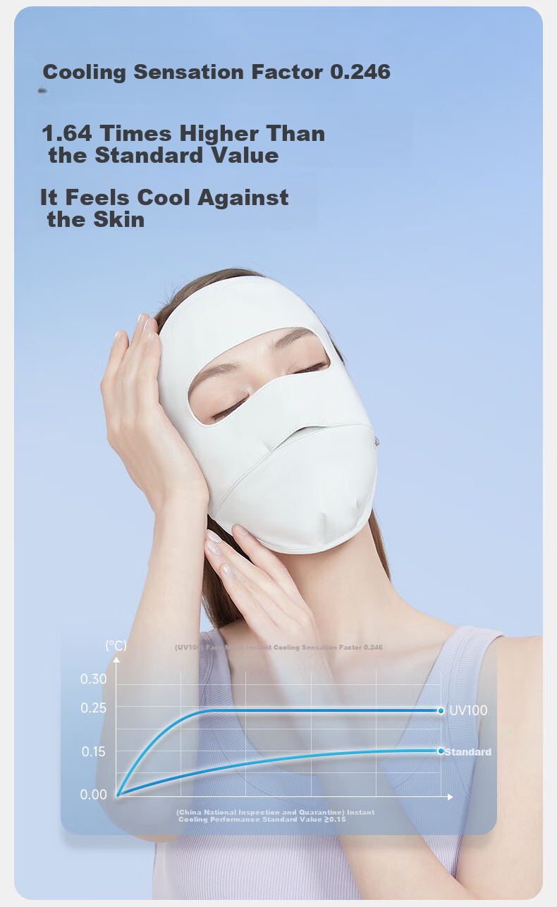 UV100 Sun Protection Face Mask, Spring And Summer Unisex UV-Resistant Sports Cycling Breathable Full Face Mask, 23501 Minimalist Gray 8