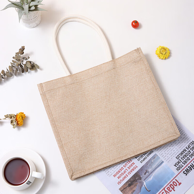 TaTanice Linen Bag, 1 Piece, Handbag, Holiday Gift Bag, Shopping Storage Bag, Lunch Box Bag