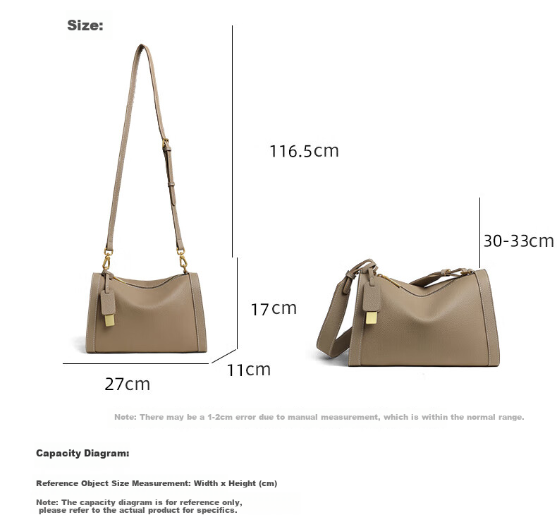Aiqinghai Leather Handbag, Women's Crossbody Bag, Shoulder Bag, Underarm Bag, Brand Birthday Mother's Day Gift, Practical Present for Mom 10