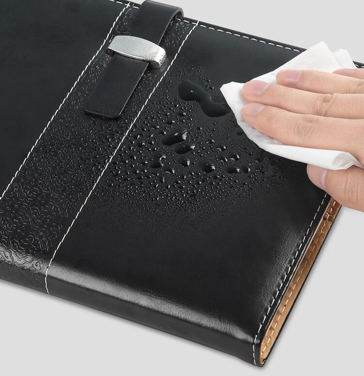 GuangBo 16K 144-Sheet Business Leather Notebook Stationery/Jaunty Button Closure Black GBP16735 3