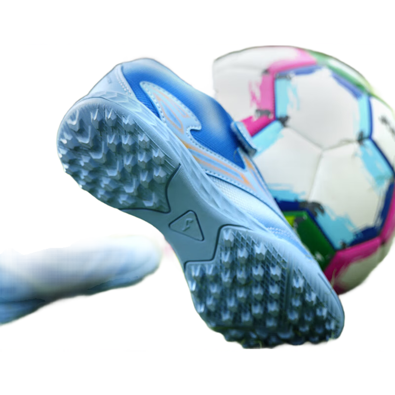 JOMA Soccer Shoes TF Turf Cleats for Youth, Children, And Elementary School Students, Non-Slip, Wear-Resistant, Breathable Football Training Shoes, Light Blue, Size 30