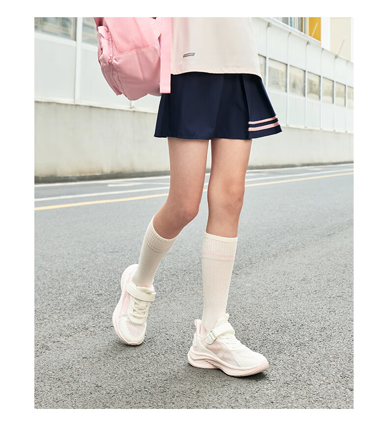 ERKE Girls' Short Skirt, Children's Baseball Skirt, Pleated Skirt for Older And Younger Kids, Pure White, Size 165 12