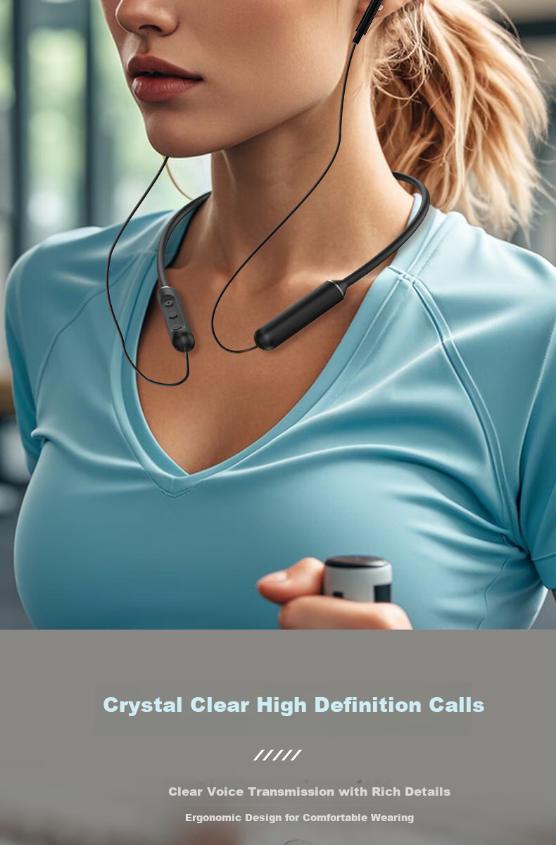 ZGA Neckband Bluetooth Earphones for Sports And Running with Long Battery Life, Large Capacity, Compatible with Apple, Huawei, Xiaomi, OPPO, Android In-Ear Headphones 3