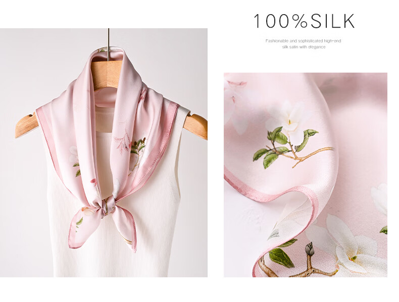Hangsifu Silk Scarf, Mulberry Silk Scarf Gift Box, Warm Neck Protection Shawl, Autumn And Winter Birthday Gift for Mothers And Elders, Women's Present 9