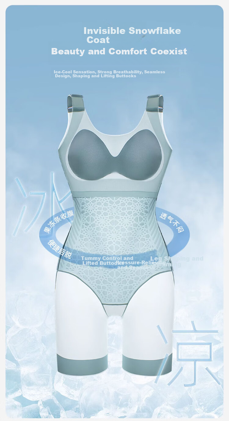 LangSha Ultra-Thin Seamless Shapewear Bodysuit, Breathable Summer Slimming Waist-Cinching Shaping Underwear, Postpartum Tummy Control Body Shaper 8