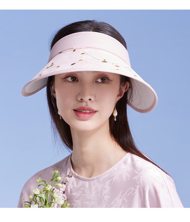 Shanghaigushi Sun Protection Hat for Women, Spring And Summer Visor Outdoor Casual UV-Resistant Sun Hat with Embroidery And Wide Brim 20
