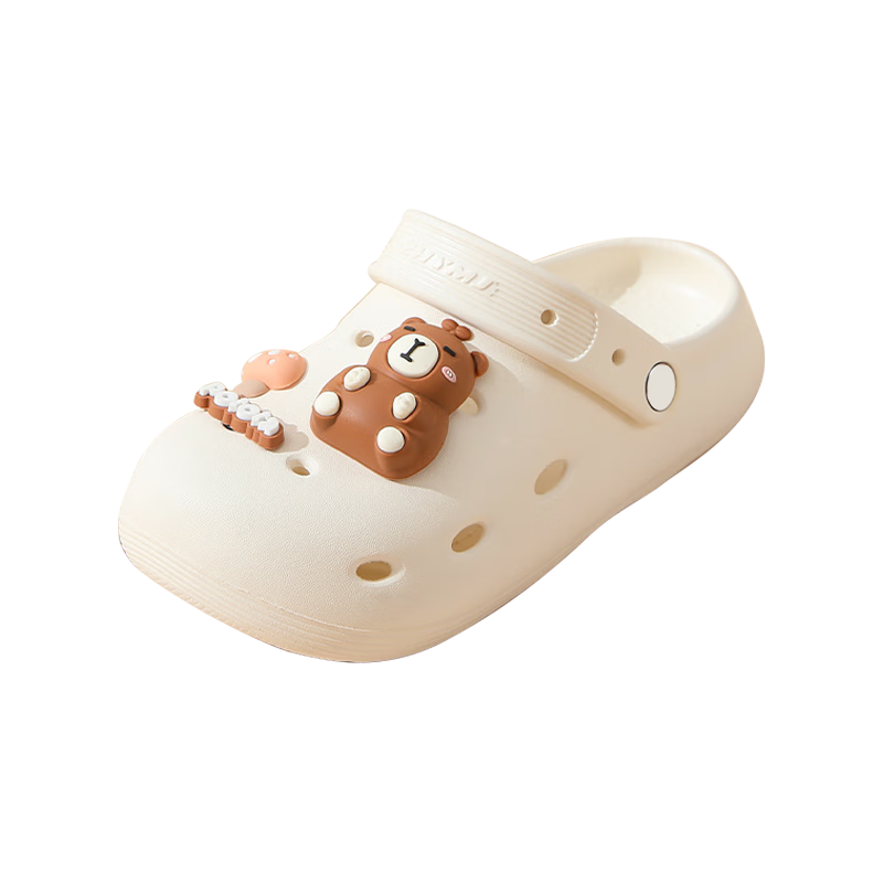 CARTELO Women's Perforated Shoes, Summer Sandals, Casual Slippers for Outdoor Wear, Beach Shoes, Style 1581, White, Size 38-39