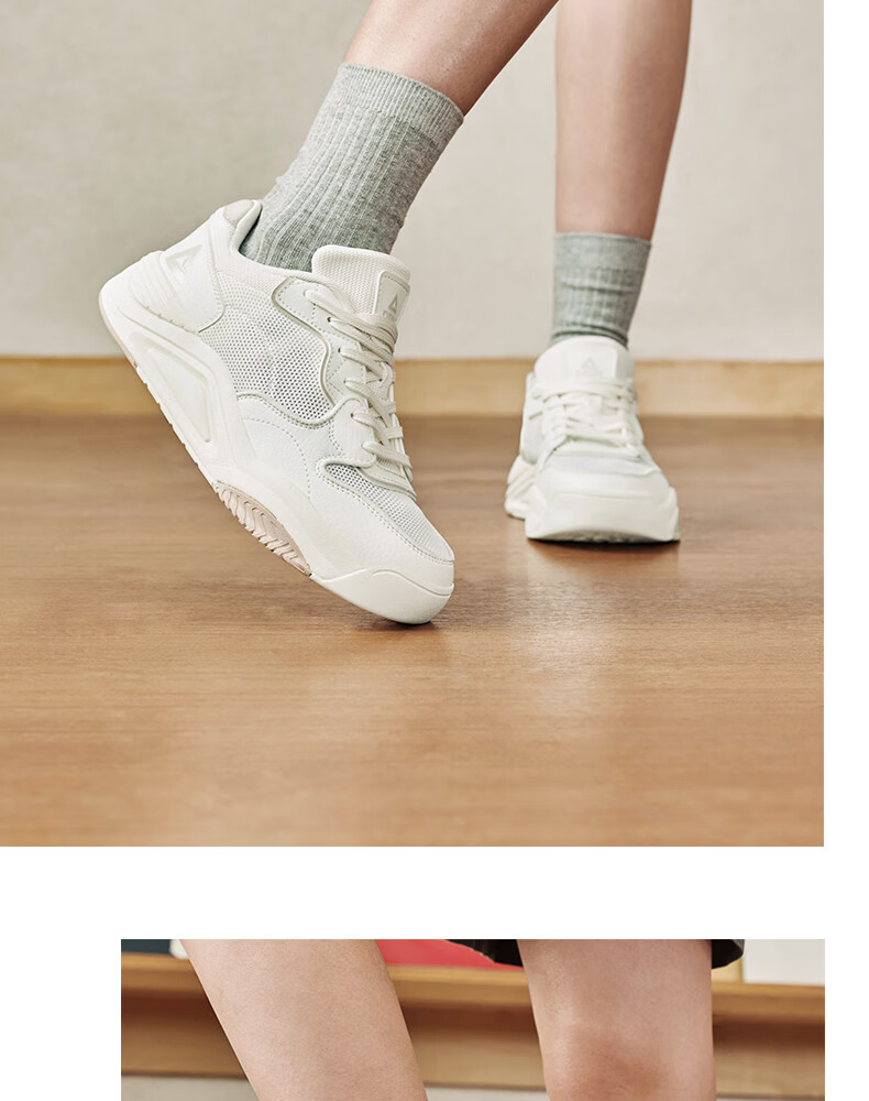 PEAK Taiji Manxing Canvas Shoes, Women's Mesh Shoes for Summer, Wear-Resistant, Versatile, Thick-Soled, Lightweight Casual Sneakers for Women, DB520238 5