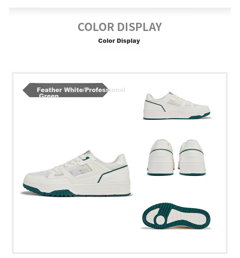 361° Men's Sneakers, Spring And Summer Low-Top Classic Mesh Breathable Sports Shoes, Flat Casual Shoes, 672516624-3 13