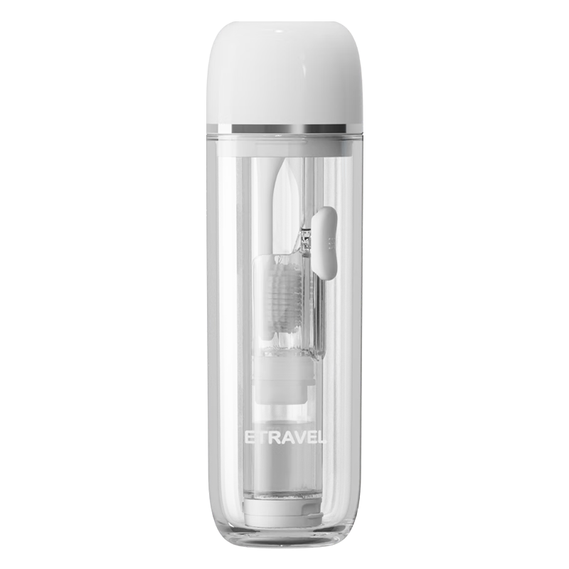 Etravel Travel Toothbrush Cup Mini Foldable Toothbrush Set Toothbrush Storage Box Toothbrush Holder Rinse Cup Ceramic White