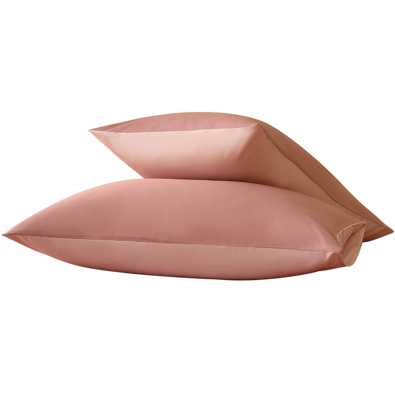 Shuixingjiafang Pillowcase, 100% Pure Cotton, Class A Pillow Cover, Set of Two, for Home And Dormitory Use, 48x74cm, Pink