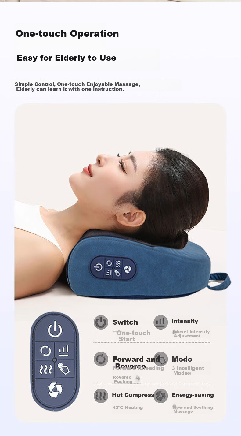AUX Cervical Spine And Lumbar Massage Pillow GL89 Gift Box Set Shoulder Leg Back Kneading Hot Compress Waist Pain Relief Massage Device Mid-Autumn Festival Gift 17