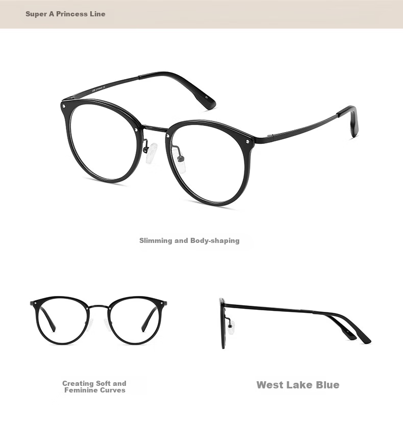 LOHO Tortoiseshell Round Frame Myopia Glasses for Women, Astigmatism Correction, Blue Light Blocking, Ultra-Lightweight, Bare-Faced Eyeglasses Frame, Professional Prescription, Zeiss Lenses 13