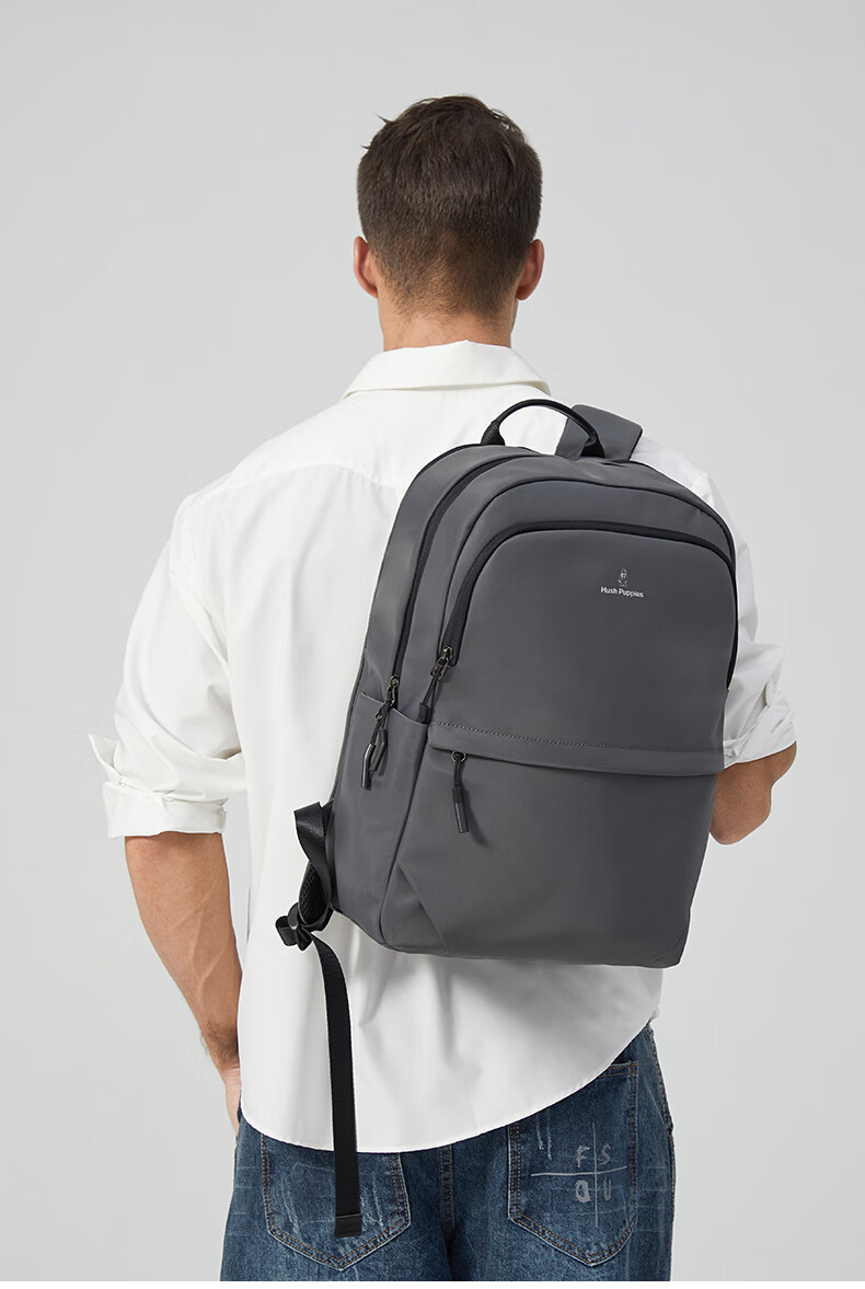 Hush Puppies Men's Large Capacity Casual Travel Backpack Laptop Bag Multifunctional School Bag Birthday Gift for Boyfriend 9