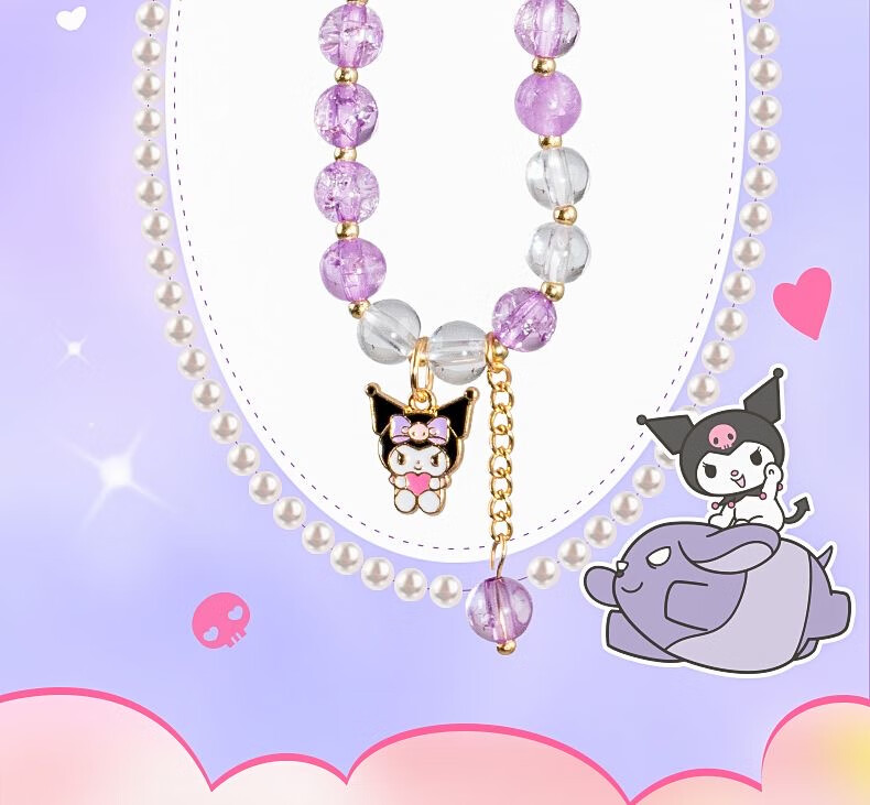 KUROMI Sanrio Bracelet Authentic Children's Beaded Jewelry for Girls Ages 7-14 Birthday Gift 4