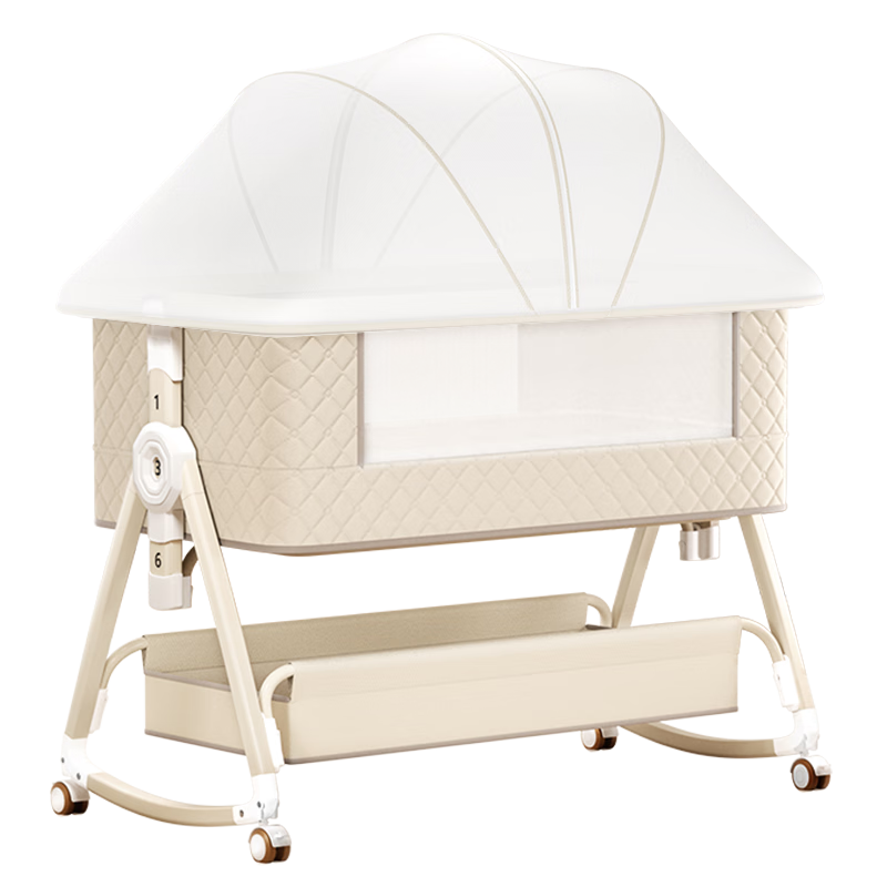 ANGI BABY Baby Crib Convertible Portable Newborn Foldable Rocking Bed Multifunctional Sleep Soothing Device